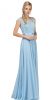 Main image of Embroidered Mesh Bodice Long Chiffon Prom Formal Dress